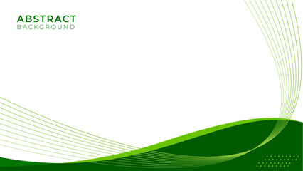 Abstract green banner background design. Background with Wave, lines design. Presentation vector template.