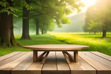 bench in the garden generated by AI technology