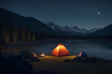 Tent at night