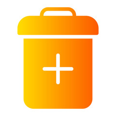 Fototapeta premium trash can gradient icon