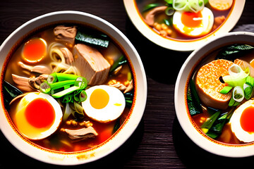 Delicious miso jjigae. Generative AI.