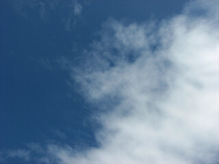 Fototapeta premium Scattered clouds in the blue sky