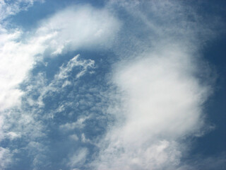 Fototapeta na wymiar Scattered clouds in the blue sky