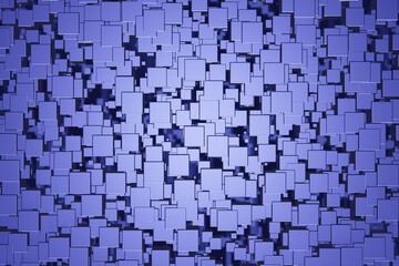 Blue abstract texture, background, art style with cubic shapes - 629977362