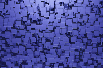 Blue abstract texture, background, art style with cubic shapes - 629977379
