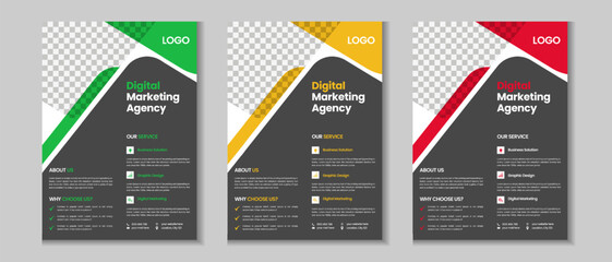 Colorful corporate and business flyer collection, corporate poster, flyer bundle, mega set brochure, annual report, proposal, leaflet, company profile, marketing poster and a4 layout with mockup