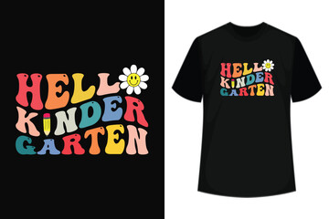 Hello Kindergarten Team Kinder Back to School Teacher Kids T-Shirt