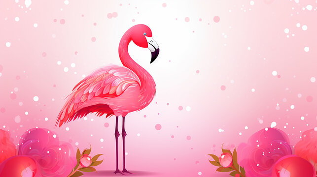 flamingo em fundo rosa 