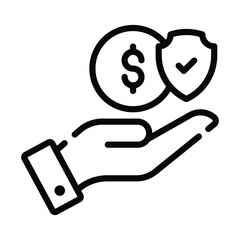 Grab this creatively designed icon of loan protection in modern style