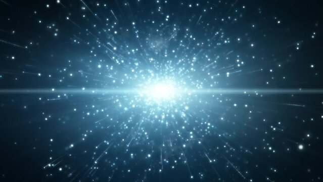 Seamless loopable, Blue particles explosion, Flicker Light effect.