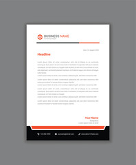Minimalist concept enterprise fashion letterhead template layout. Professional & current letterhead template design with geometric shapes. Vector graphic layout.
