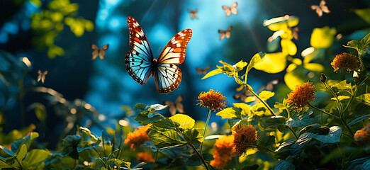butterflies in the sunlight