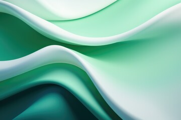 Abstract green and blue swirl wave background. Flow liquid lines design element. Light pastel colors. Abstract futuristic background