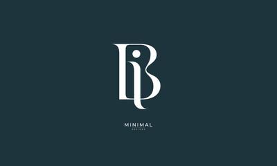 Alphabet letter icon monogram logo BI © iDESIGN_4U