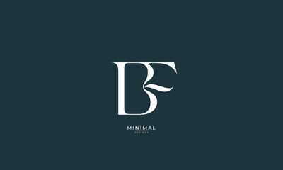 Alphabet letter icon monogram logo BF