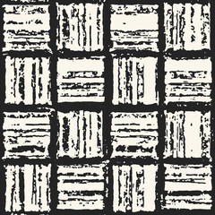 Monochrome Splattered Textured Tile Checked Pattern