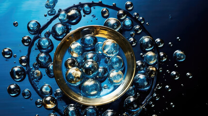  Photography of a product floating on water, Background, Generative Ai