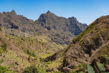 beautiful green valley on Santo Antão