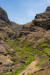 beautiful green valley on Santo Antão