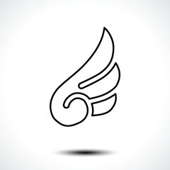 Wing line icon. Vector illustration