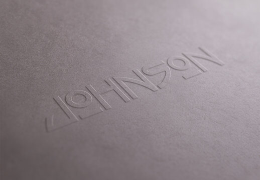 Recycled Embossed Logo Mockup Template Texture Paper Branding Brand Identity Effect