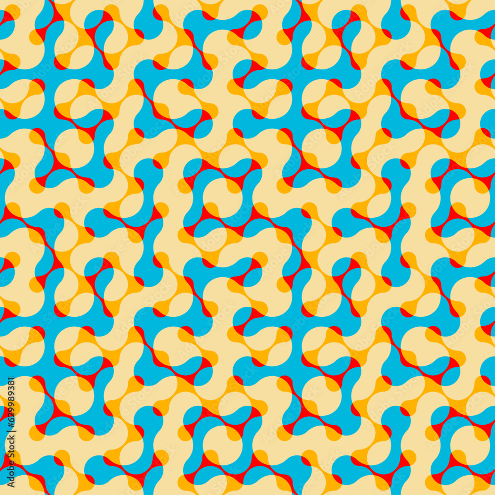 Poster Geometric abstract pattern. Intersection style. Seamless vector image