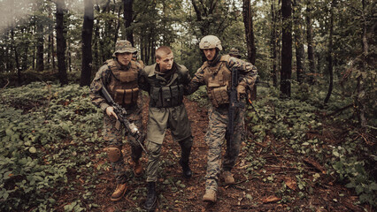 Soldiers squad was capture alive terrorist and interrogation them on them on special tactics...