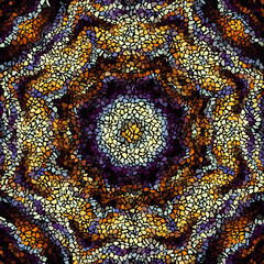 Vector seamless mosaic art pattern. Art background. Mandala image