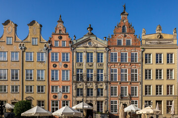 Langer Markt, Altstadt, Rechtstadt, Danzig, Polen < english> long market, old town, Gdansk, Poland - obrazy, fototapety, plakaty