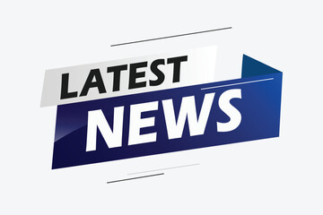 Latest news word concept vector illustration with blue lines modern futuristic 3d style for landing page template ui web mobile app poster banner flyer background gift card coupon label wallpaper