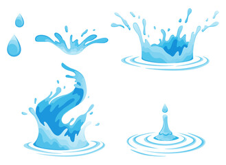 Water and juice splash liquide. Vector Illustration. A spill shape, unexpected masterpiece born out of disorder A water splash, striking exhibit of kinetic energy at play Fresh juice splashed, visual