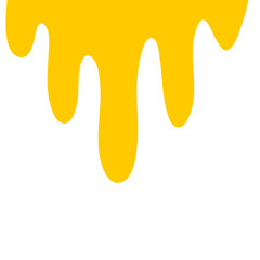 Liquid Bee Honey Drops Drip From Border,Yellow Syrup,Amber Oil And Sweet Caramel