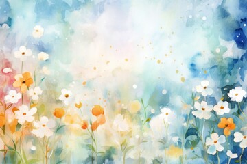 Obraz premium Watercolor floral background