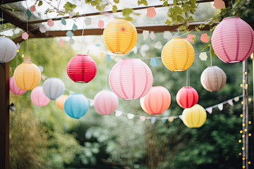 Paper Party Lanterns Setting