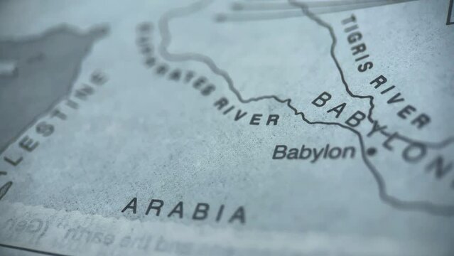 Old Arabia Map, Bible Time