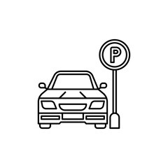 Icon.  Car parking illustration vector.