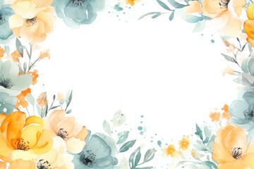 Fototapeta na wymiar Watercolor floral background