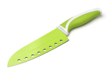 Green santoku knife