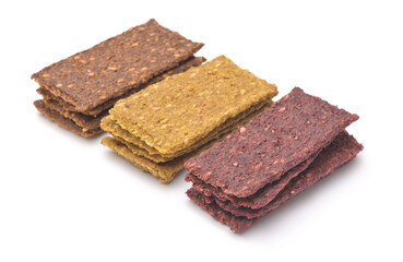 Different of natural vegetable crispbread