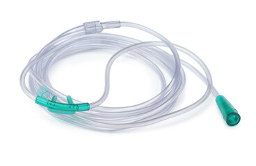 Twin bore nasal oxygen breathing cannula
