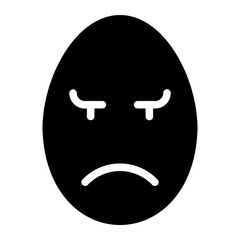 angry glyph icon
