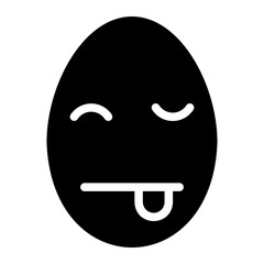 crazy glyph icon
