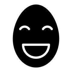 grinning glyph icon