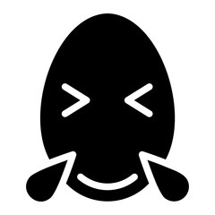 laughing glyph icon