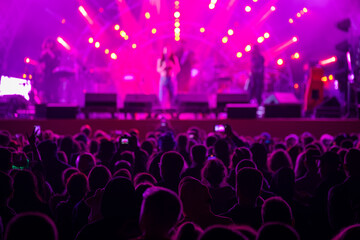 Fototapeta na wymiar Blurred stage during live concert