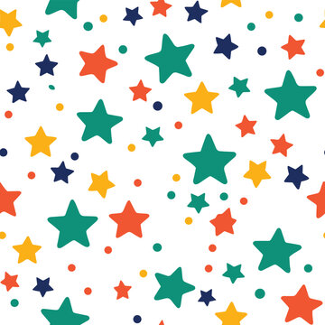 Seamless Colorful Stars Pattern.

Seamless pattern of Star in colorful style. Add color to your digital project with our pattern!