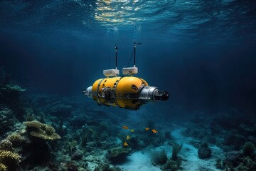 underwater drone collecting deep-sea samples