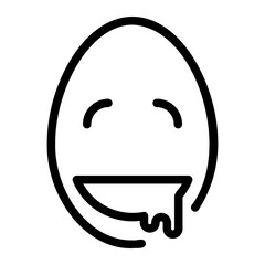 drooling line icon