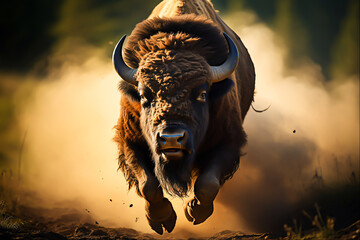 Bison Powerful Symbols of Nature's Majesty, Generative Ai