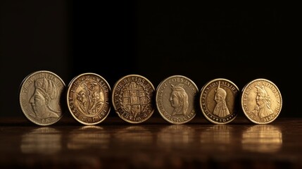 Roman Coins Treasure. Pile of Impire Roman Coins - obrazy, fototapety, plakaty